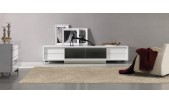 GE- Bridge White TV Stand