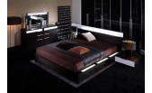 Gnom - Modern Platform Bed with Lights and Storage