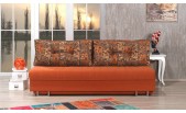 Orange Fabric Queen size Sofa Bed Avana