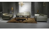 Bronze Leather Modern Sofa Set 