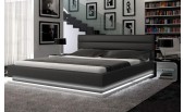 Inmod Contemporary  Leather Bed with Light-GE