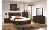 Loncar Queen Bed with Wave Moulding  - CO 203101