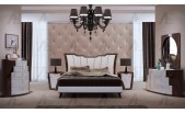 White Brown Platform Bed EA-501