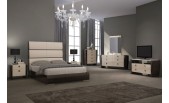 BROOKLYN BEDROOM SET - BEIGE & WENGE