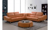 Orange Bonded Leather Sectional - B 703