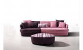 Modern Fabric Sofa and Ottoman