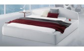 Pisa Modern White Leatherette Platform Bed 
