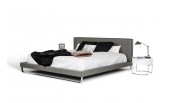  Modern Grey Leatherette Bed - GE
