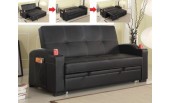 Black Simulated Leather Sofa-bed - B 461