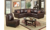 Brown Simulated Leather Sectional - B 527