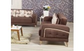 Microfiber Brown Sofa-bed Even