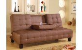 Co-732 Sofa Bed. Microfiber or Brown Leather Match