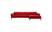 Divani Casa Clayton Modern Red Fabric Sectional Sofa