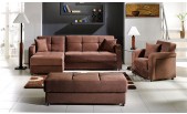 Glasses Sofa Bed Sectional Brown