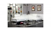 Ann Modern white Leather sectional 
