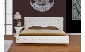 Crystal Tufted Leather Bed 