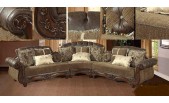 Golden Brown Fabric Sectional 317 - M