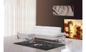 833 - Modern White Full Leather Sectional Sofa