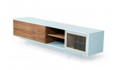 Modrest Aegean Modern Walnut and Teal TV Stand