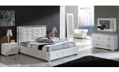 Coco White Modern Italian Bedroom set - N