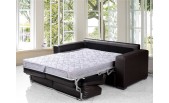 Dual Modern Chocolate Brown Leather Sofa Bed