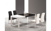 T062 Combi White and Black lacquer table