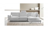 Mesto - Modern Leather White Sectional Sofa - GE