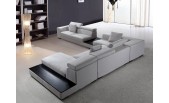 Four - Grey Microfiber Modern Sectional- GE