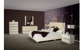 Luxor Modern Beige Lacquer Italian Bedroom Set
