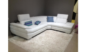 Modern Full Italian White Leather Sectional H362-M