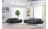 H239 Modern Full Italian Leather Sofa and Loveseat - M