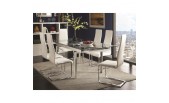 Diablo Clear Glass Modern Dining Set