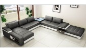T072_1 - Modern Leather Sectional Sofa - GE