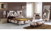 Tiffany  Modern Upholstered Bedroom Set in Multi Color Finish - N 