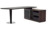T093 - Modern Office Desk and Side Storage Cabinet - GE