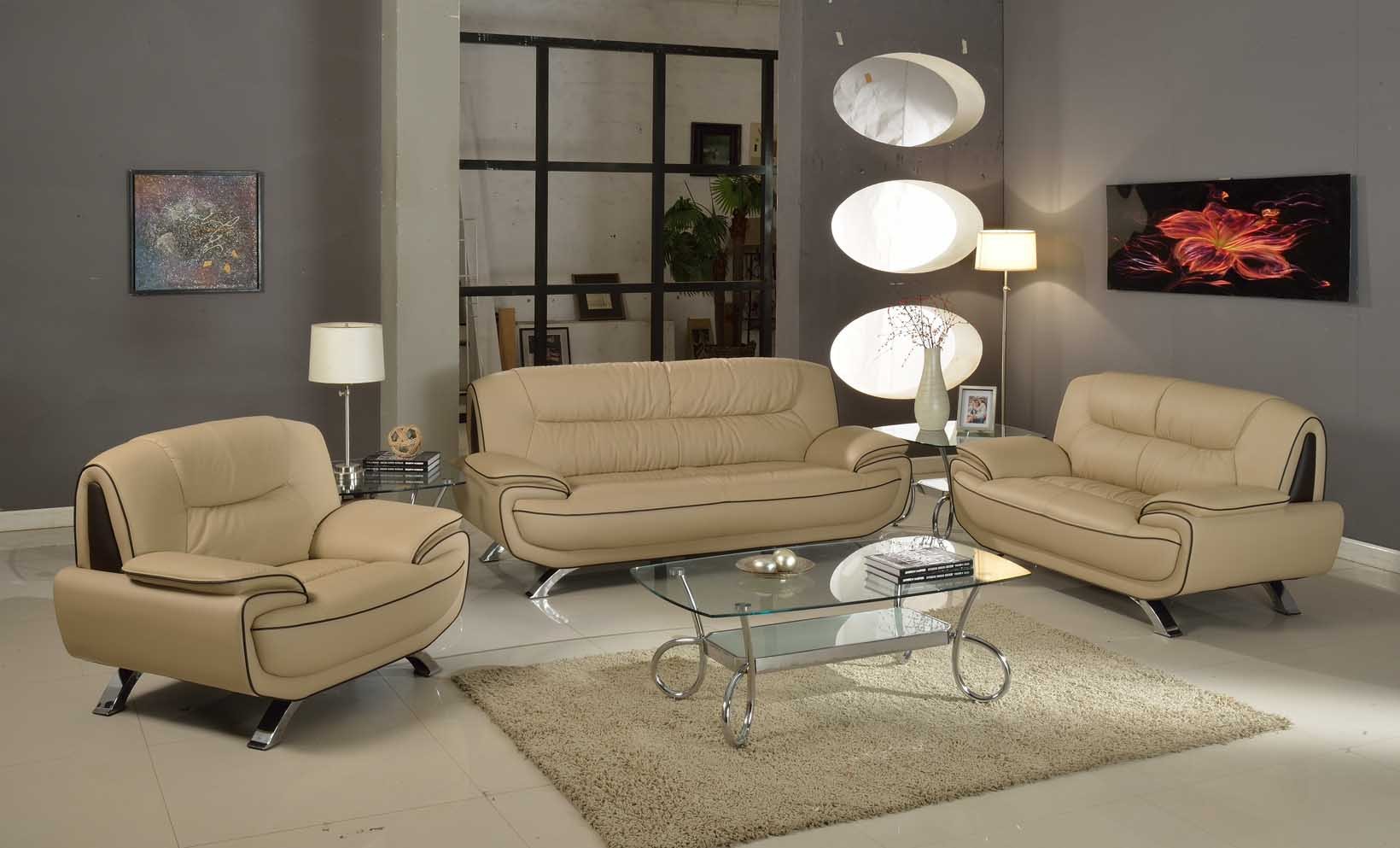 504 Modern Italian Leather Sofa Set Red - Leather Sofa sets - Living ...