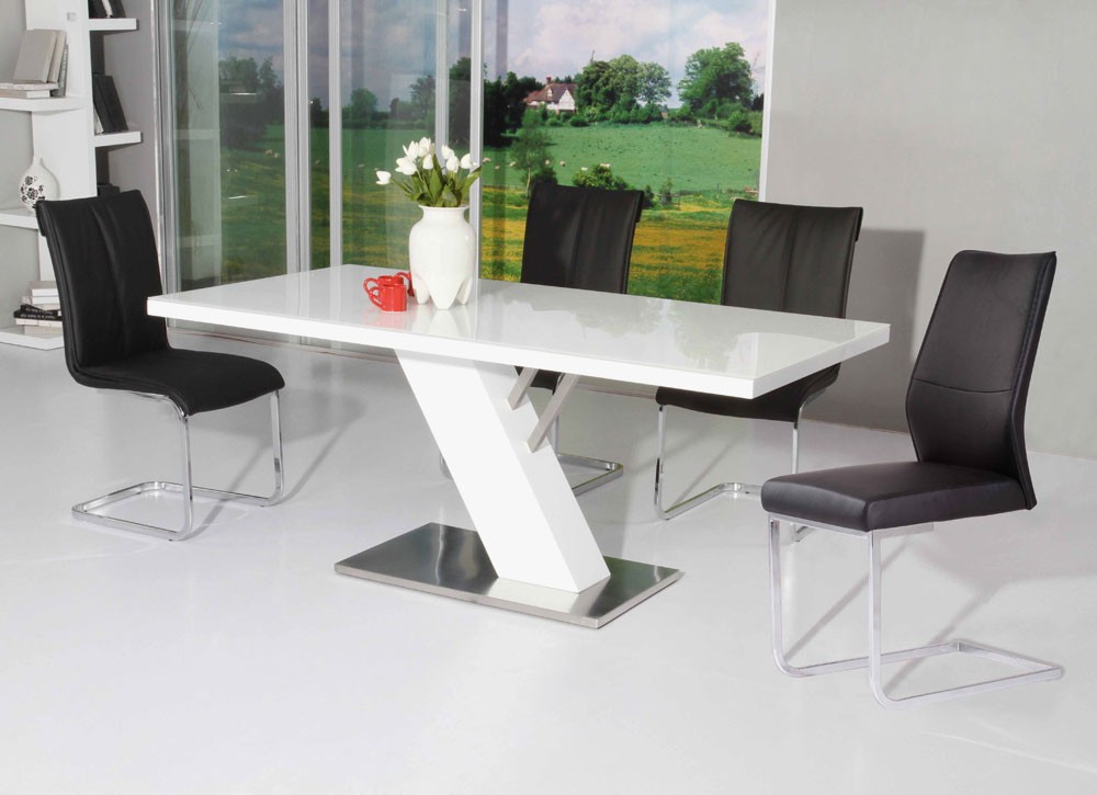 Large White Lacquer Oval Dining Room Table